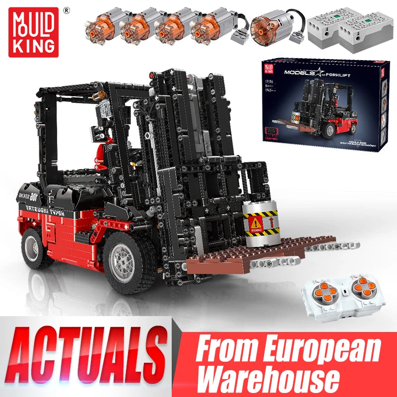 MOULD KING 13106 Technical Car Toys The MOC-3681 APP&RC Custom Forklift Truck Model Building Blocks Bricks Kids Christmas Gift - trendingshoping.com
