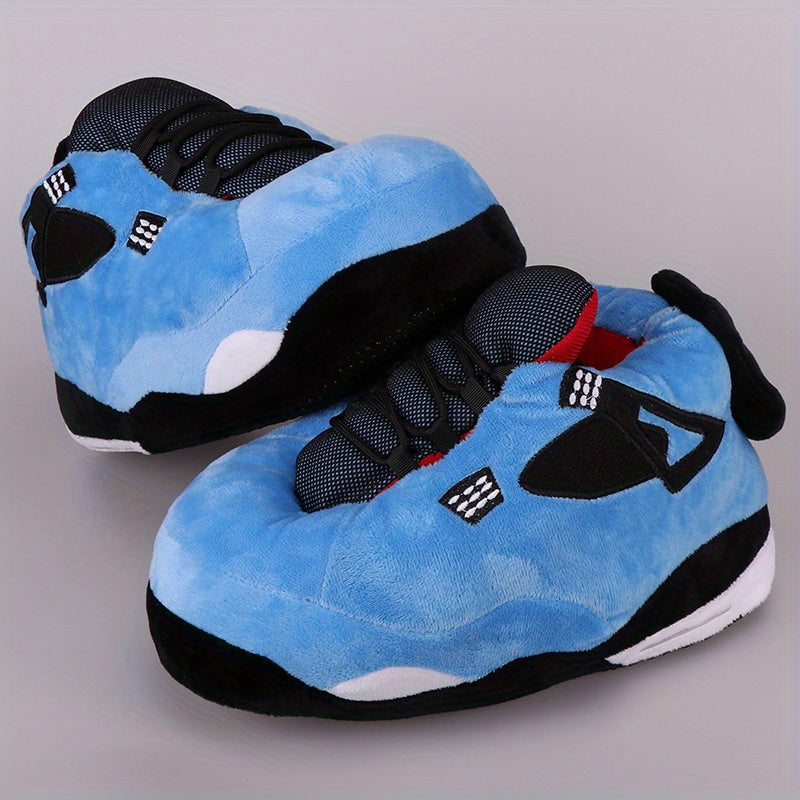 Mens Plush Fleece Slippers - Soft, Non-slip, Cozy Footwear for Winter Home Comfort