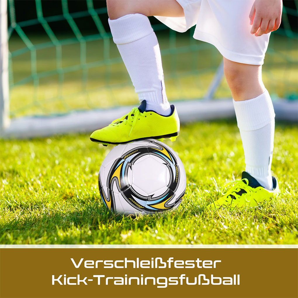 Official Size 5 Training Soccer Ball - Durable Machine-Stitched PVC Football