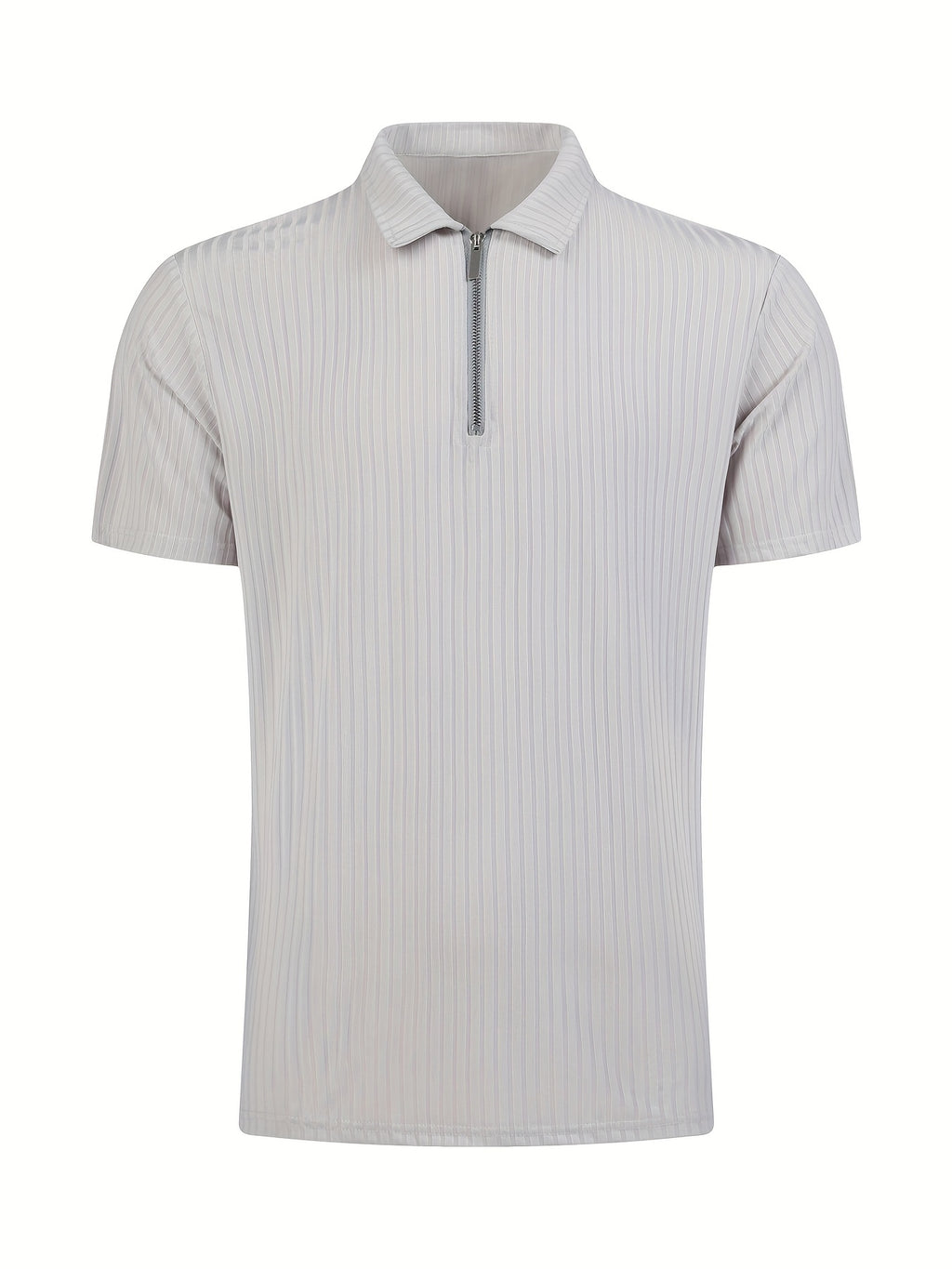 Men's Solid Summer Shirt - Short Sleeve, Lapel Design, High Stretch & Comfortable for Outdoor Adventures