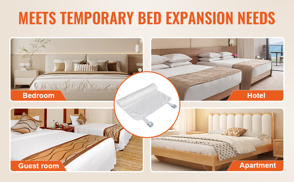 SucceBuy Bed Bridge Mattress Connector for Adjustable Bed Mattress Gap Filler with Heavy Duty Metal Buckle Strap 25D Memory Foam - trendingshoping.com