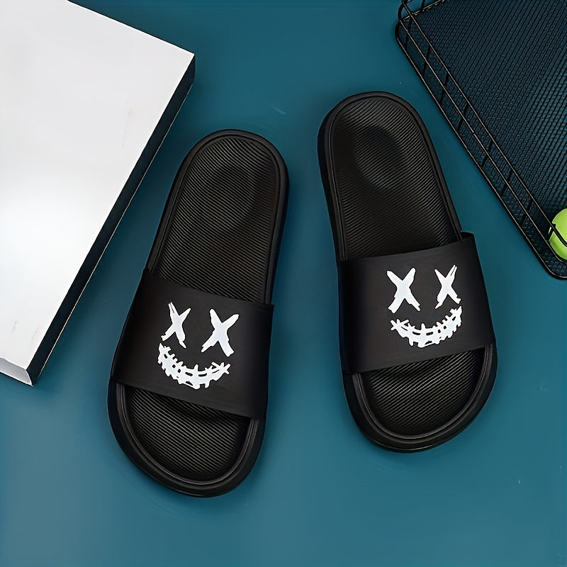 Men's Non-Slip Summer Slides - Lightweight, Comfortable Open Toe Slippers for Beach, Indoor & Outdoor Use