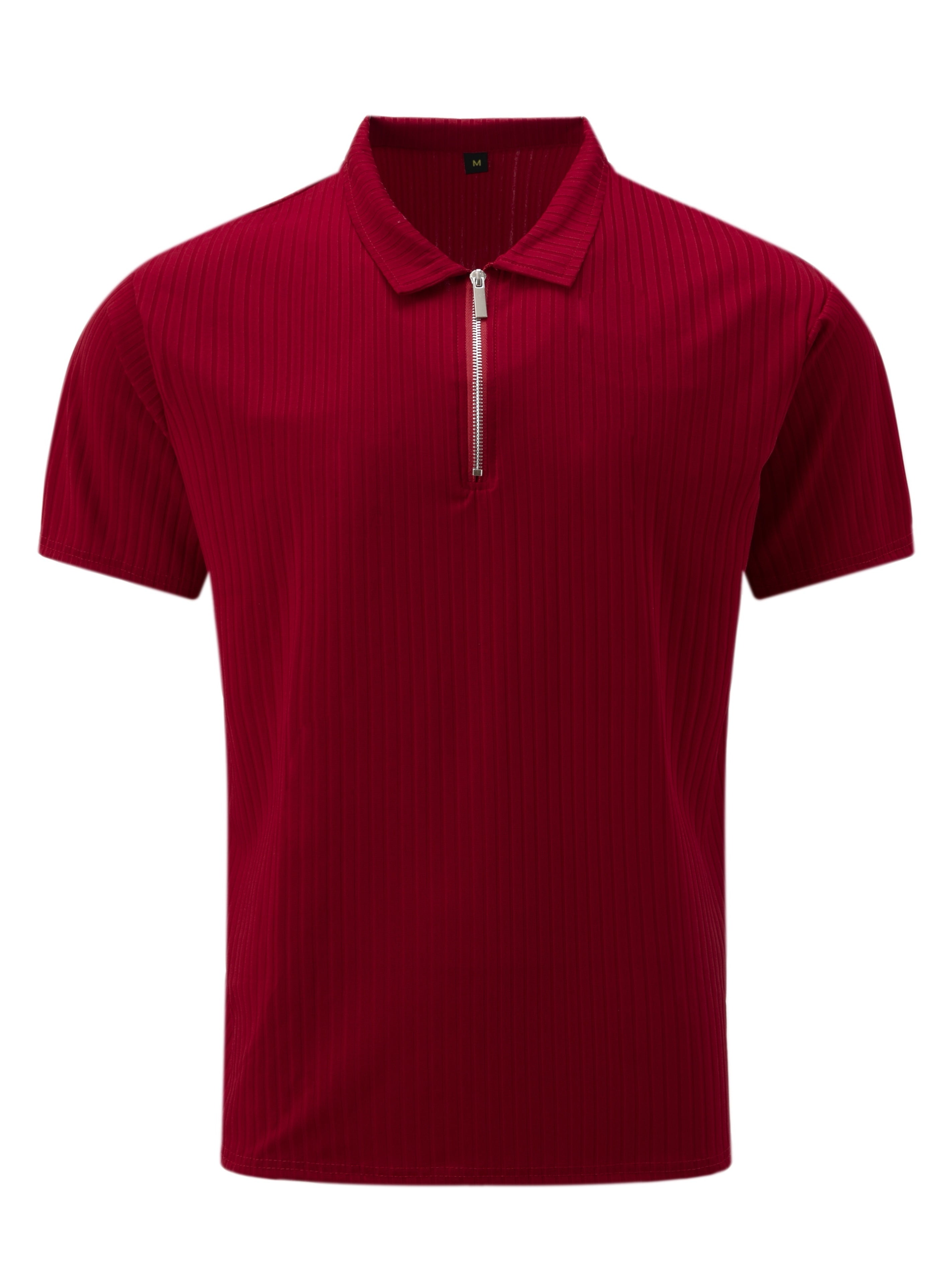 Men's Solid Summer Shirt - Short Sleeve, Lapel Design, High Stretch & Comfortable for Outdoor Adventures