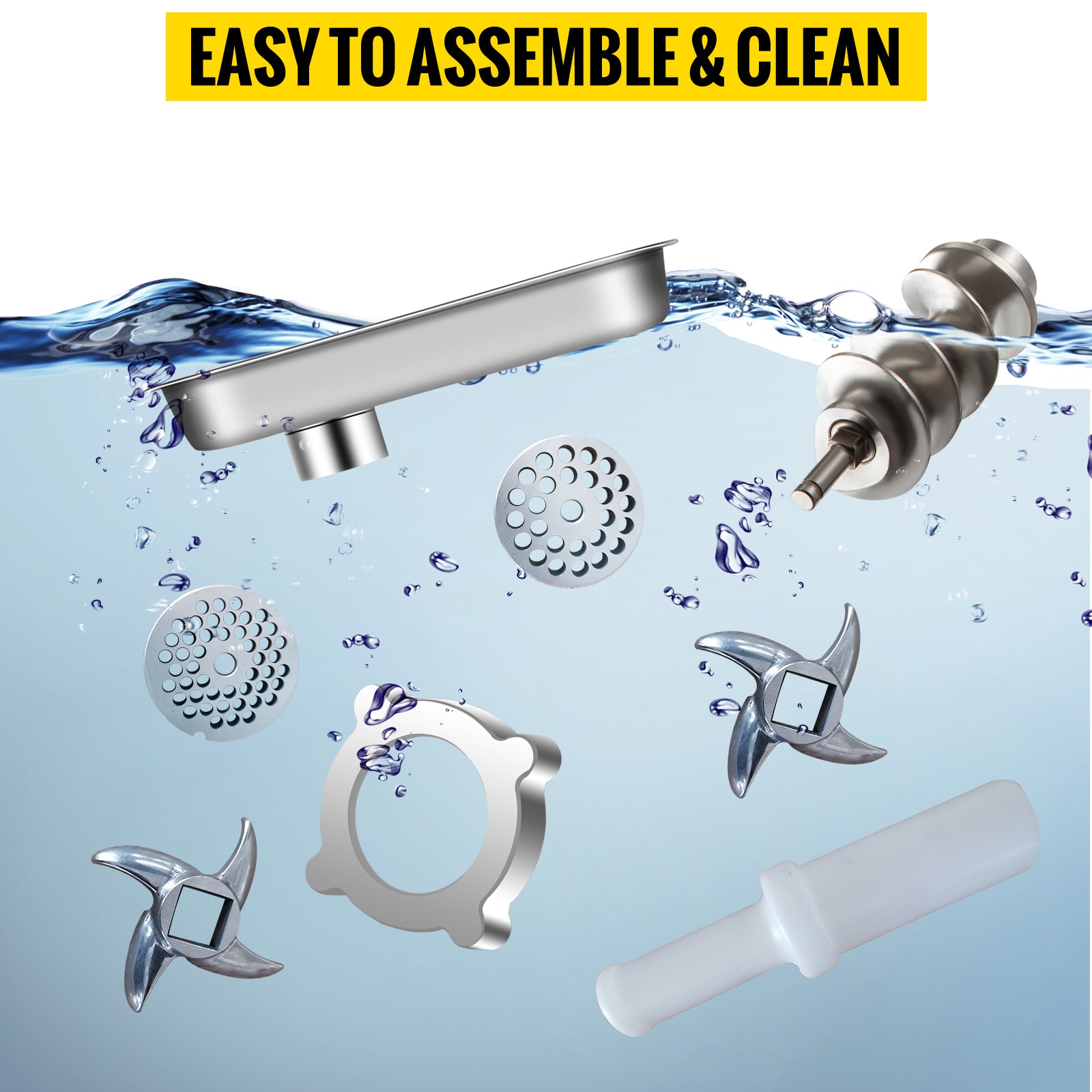 SucceBuy 1100W Electric Meat Mincer Mini Portable Chopper Blender Food Processors Grinder Tools Crusher for Home Commercial - trendingshoping.com