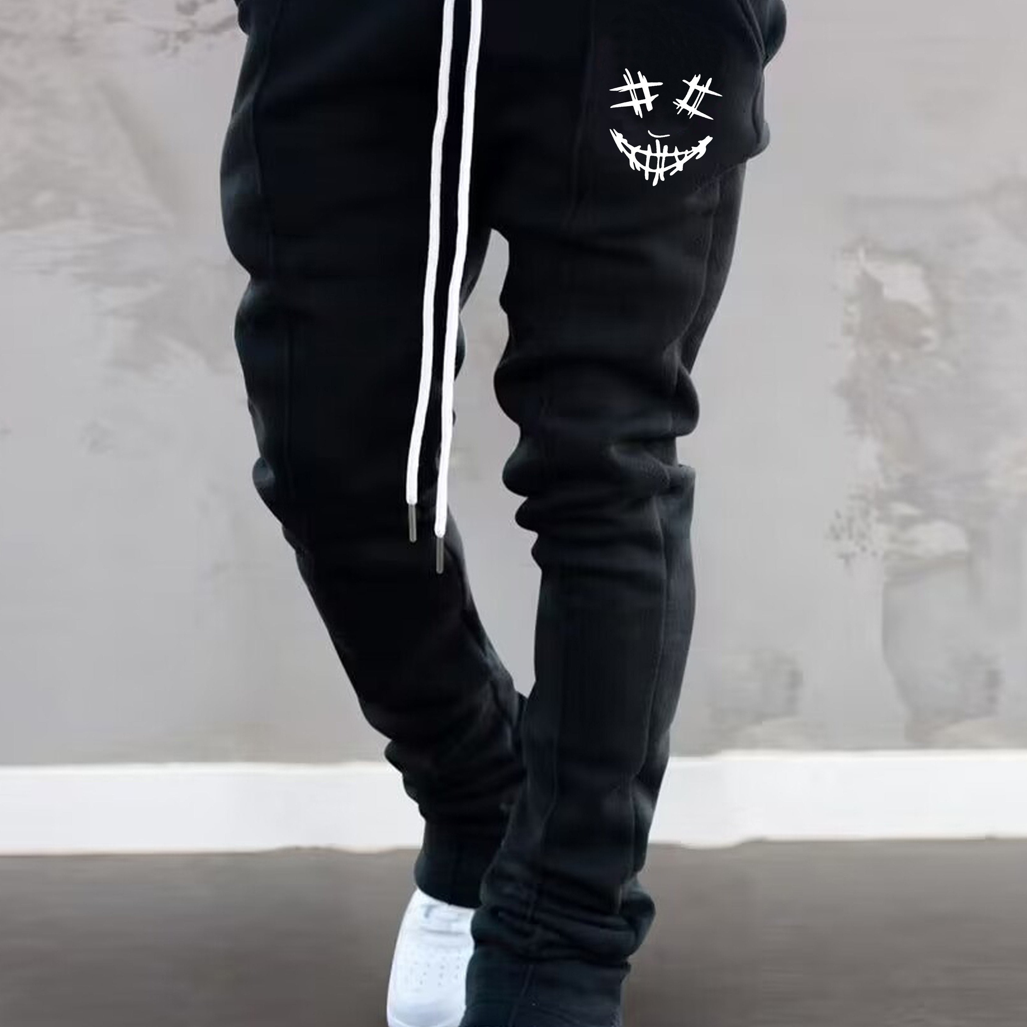 Mens Fashionable Flared Pants - Slim Fit, Adjustable Drawstring, Trend-Driven Style for Comfortable Everyday Wear