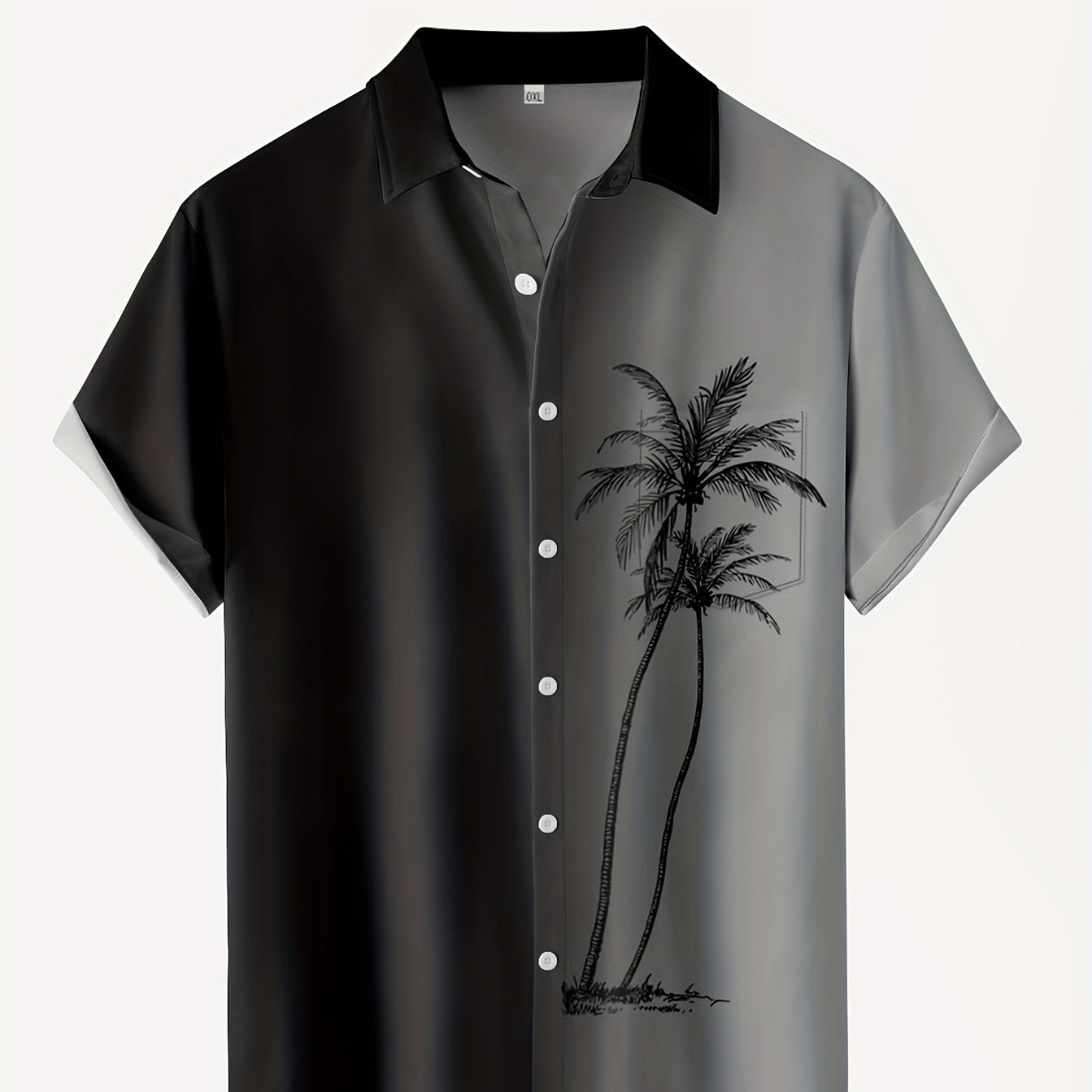 Men's Plus Size Hawaiian Shirt - Coconut Tree Print, Ultra-Loose & Comfortable, Ideal for Big & Tall Gentlemen