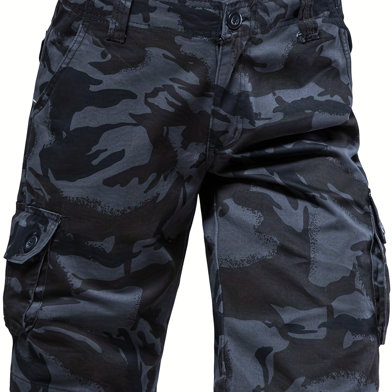 Men's Camo Cargo Shorts - Loose Fit, Comfortable Summer Shorts with Multiple Pockets, Woven Cotton Casual Pants