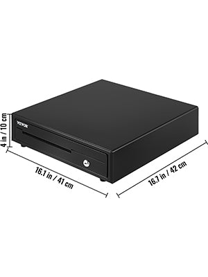 VEVOR Cash Register Drawer 16" 12 V for POS System Tray Removable Coin Compartment & 2 Keys Included RJ11/RJ12 Cable Drawer - trendingshoping.com