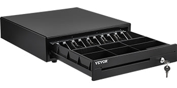 VEVOR Cash Register Drawer 16" 12 V for POS System Tray Removable Coin Compartment & 2 Keys Included RJ11/RJ12 Cable Drawer - trendingshoping.com